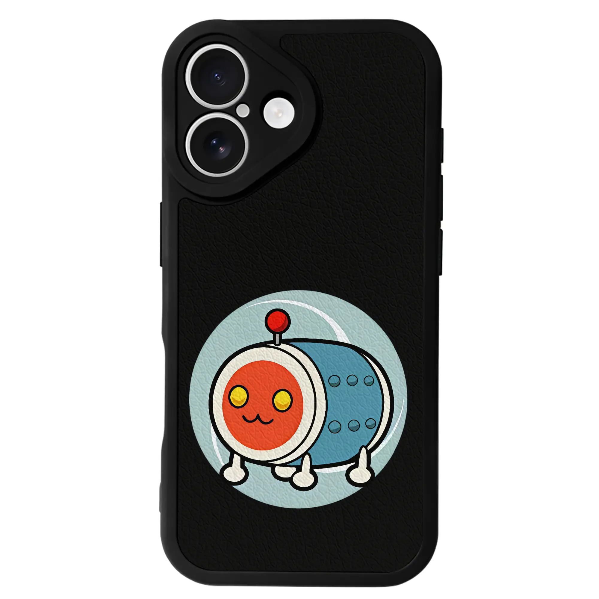 太鼓の達人 グッズ - IPhone 16シリーズ対応 ・ シリコンスマホケース ・ レザー調 ・ 高精度フィット ・ 耐衝撃 ・ ワイヤレス充電対応 ・ 精密カット